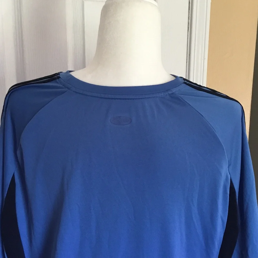 Adidas Men’s‎ Light Blue Athletic Jersey with Navy Accents Size XL